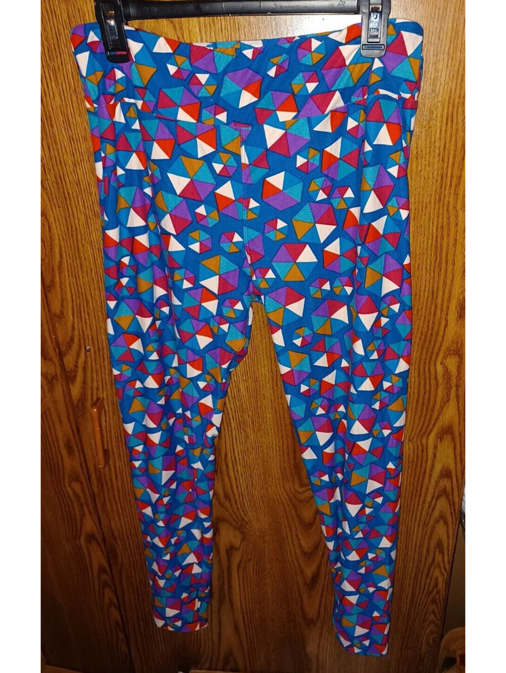 Women's LuLaRoe Blue Multi-Color Leggings Tall & Curvy